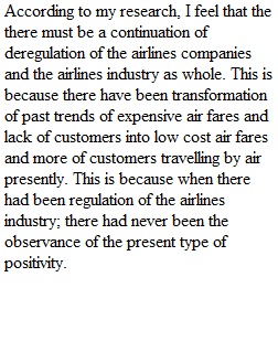 2.3 - Discussion Deregulation of the Airline Industry